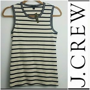 NWT J..Crew Amity Sleevles Striped Top XS